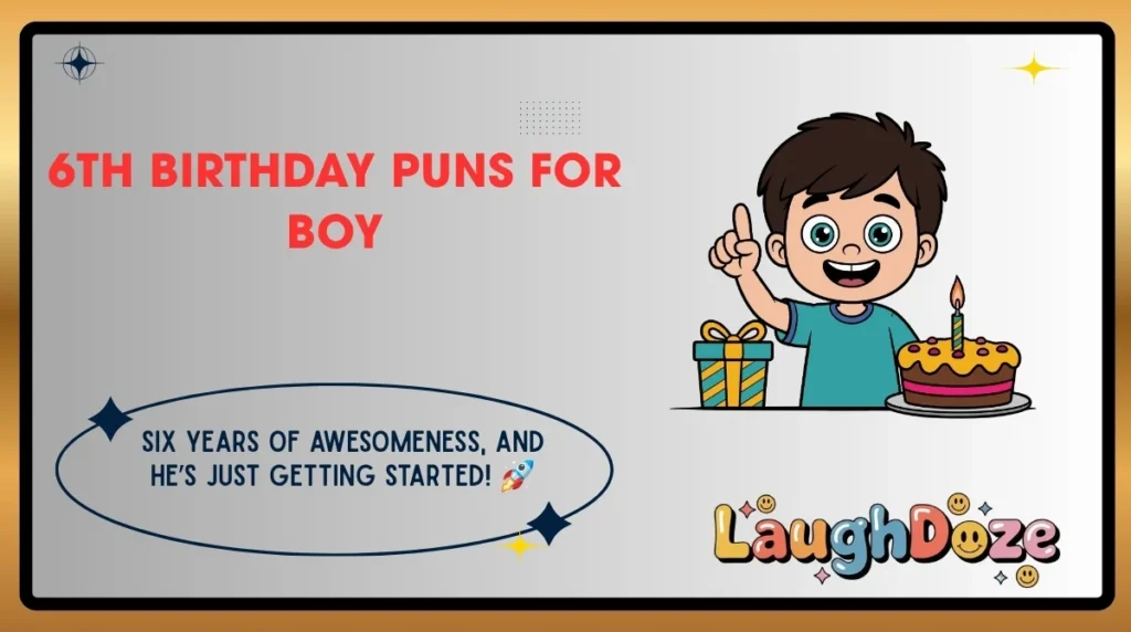 6th Birthday Puns for Boy
