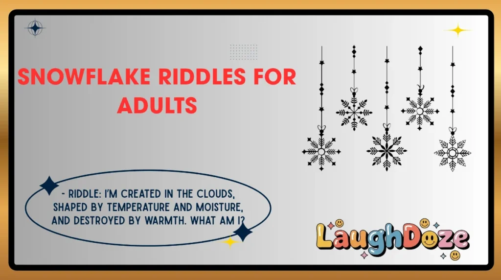 Snowflake Riddles for Adults