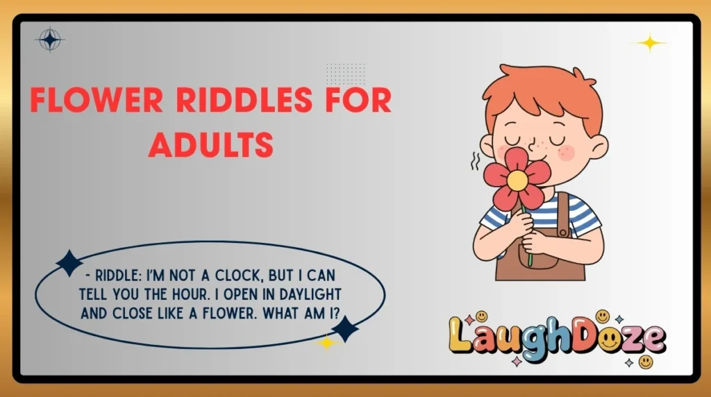 Flower Riddles for Adults