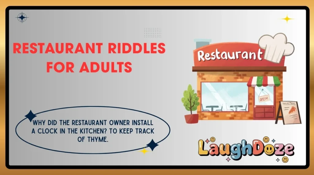 Restaurant Riddles for Adults