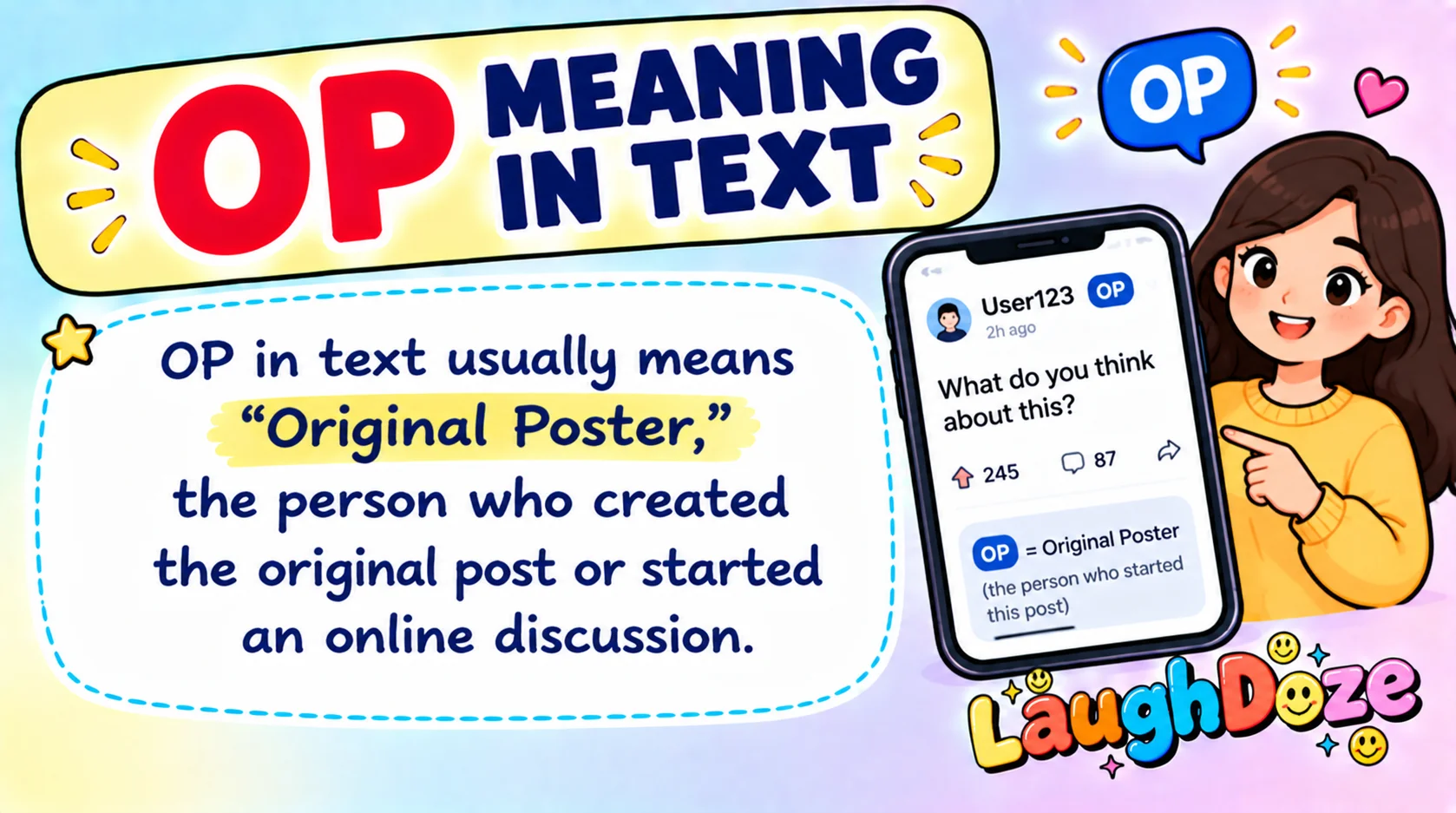 OP Meaning in Text