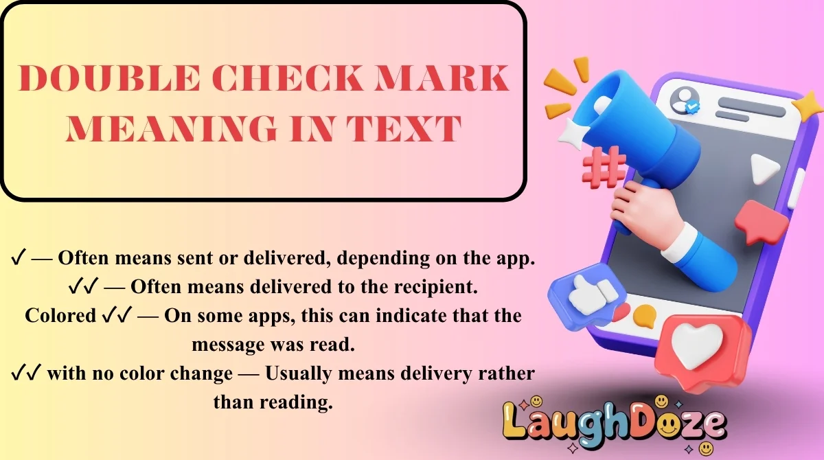 Double Check Mark Meaning in Text