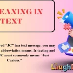 JC Meaning in Text